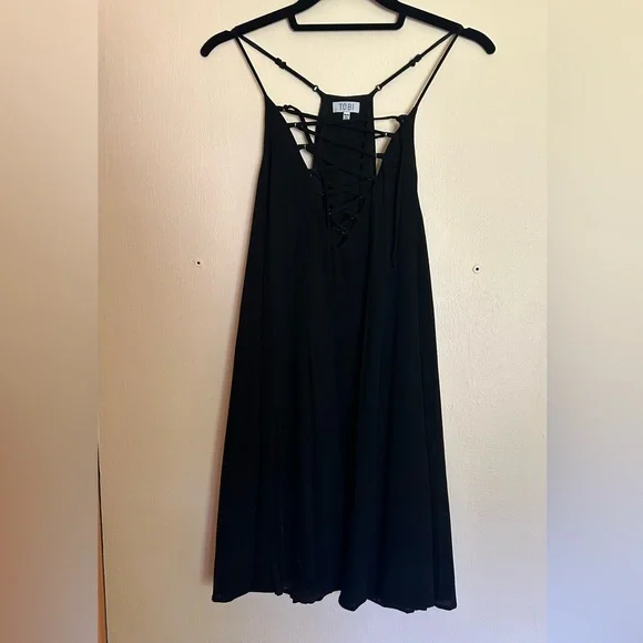 tobi black mini dress Tobi Dress In Square Foil